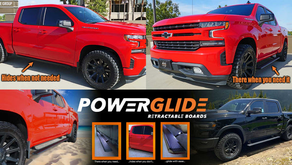 Transform Your Silverado 1500 with PowerGlide™ Retractable Running Boards, Part #370320