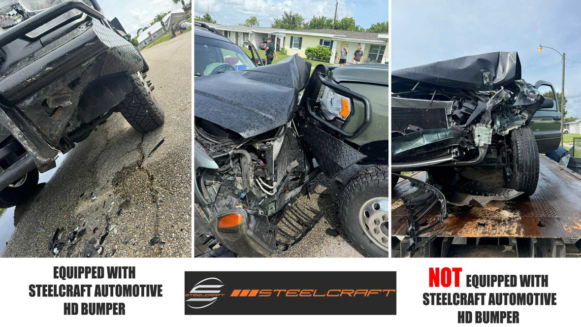 Steelcraft Automotive Bumper Saves Truck and Lives in Head-On Collision