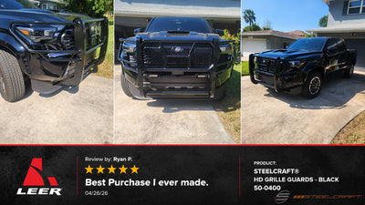 LEER Customer Review: Steelcraft HD Grille Guard 50-0400 on a Heavy-Duty Truck Build