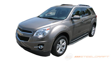 104000, Chevrolet, GMC, Chevrolet Equinox, GMC Terrain, 2010, 2011, 2012, 2013, 2014, 2015, 2016, 2017, 10, 11, 12, 13, 14, 15, 16, 17, All Equinox models, All Terrain models, Excluding Denali models, Light Duty, Running Boards, STX100 Running Boards