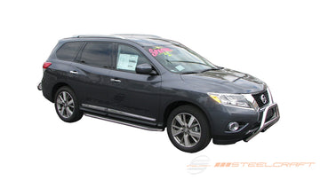 140960, Nissan, Nissan Pathfinder, 2013, 2014, 2015, 2016, 2017, 2018, 2019, 2020, 13, 14, 15, 16, 17, 18, 19, 20, Excluding Platinum models, Light Duty, Running Boards, STX100 Running Boards