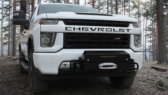 WINCH TRAY FOR 20-26 Chevrolet Silverado 2500/3500 & GMC Sierra 2500/3500 | Black| Model 1447W