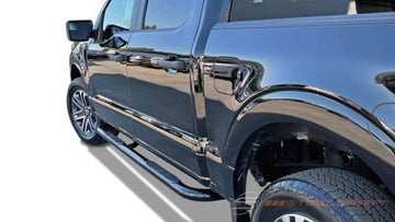 212207, Ford, Ford Ranger, 2019, 2020, 2021, 2022, 2023, 2024, 19, 20, 21, 22, 23, 24, SuperCrew, Light Duty, Sidebars, 3 Round Sidebars