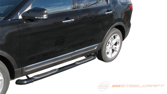 213907, Ford, Ford Explorer, 2011, 2012, 2013, 2014, 2015, 2016, 2017, 2018, 2019, 11, 12, 13, 14, 15, 16, 17, 18, 19, All Explorer models, Light Duty, Sidebars, 3 Round Sidebars