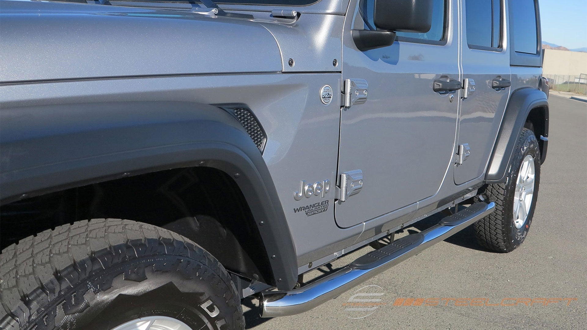 Steelcraft 3 Round Sidebars | 2018-2025 Jeep Wrangler JL 4 Dr