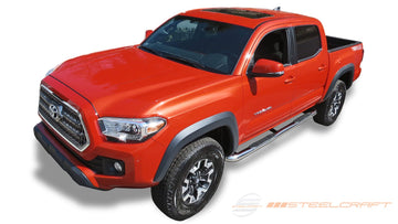 230900, Toyota, Toyota Tacoma, 2005, 2006, 2007, 2008, 2009, 2010, 2011, 2012, 2013, 2014, 2015, 2016, 2017, 2018, 2019, 2020, 2021, 2022, 2023, 5, 6, 7, 8, 9, 10, 11, 12, 13, 14, 15, 16, 17, 18, 19, 20, 21, 22, 23, Double cab, Light Duty, Sidebars, 3 Round Sidebars