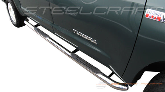 233120, Toyota, Toyota Tundra, 2007, 2008, 2009, 2010, 2011, 2012, 2013, 2014, 2015, 2016, 2017, 2018, 2019, 2020, 2021, 7, 8, 9, 10, 11, 12, 13, 14, 15, 16, 17, 18, 19, 20, 21, CrewMax, Light Duty, Sidebars, 3 Round Sidebars