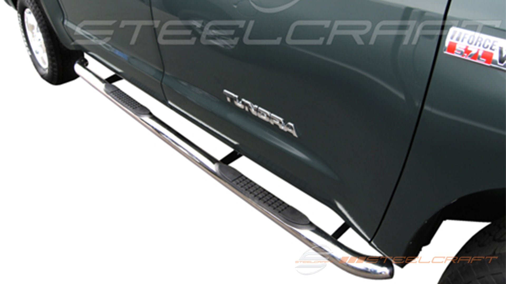 Steelcraft 3 Round Sidebars | 2007-2021 Toyota Tundra Crew Max | S/S ...
