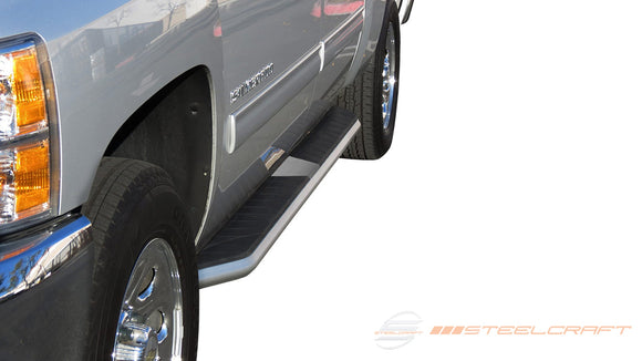 300-02220, Chevrolet, GMC, 1500, 1500 Classic, 1500 HD Classic, 2500, 2500 HD, 2500 HD Classic, 3500 Classic, 3500 HD, GMC Sierra, GMC Sierra 1500, GMC Sierra 1500 Classic, GMC Sierra 1500 HD Classic, GMC Sierra 2500 HD, GMC Sierra 2500 HD Classic, GMC Sierra 3500 Classic, GMC Sierra 3500 HD, 2007, 2008, 2009, 2010, 2011, 2012, 2013, 2014, 2015, 2016, 2017, 2018, 7, 8, 9, 10, 11, 12, 13, 14, 15, 16, 17, 18, Crew cab, Regular cab, All Sierra models, Light Duty, Running Boards, STX300 Running Boards