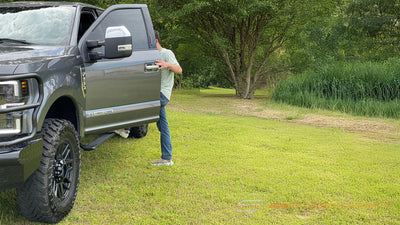 Steelcraft PowerGlide Retractable Boards |  F250/350 Super Duty Super Cab Lariat, King Ranch, Platinum And Limited Trim Levels (Excl. 2022 XL & XLT Trim Levels) | Black| Model 371360