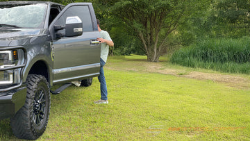 Steelcraft PowerGlide Retractable Boards | 2020-2022 F250/350 Super Duty Super Cab All Trim Levels Including 2022 XL & XLT Trim Levels | Black| Model 371470