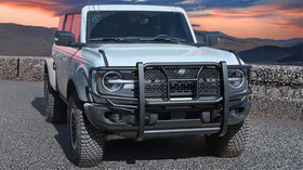 Steelcraft HD Grille Guards representative product or installation; part 50-1350C is black. Vehicle, year and accessory configuration may differ; use exact-part specifications.