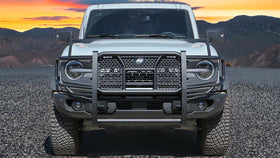 Steelcraft HD Grille Guards representative product or installation; part 50-1350C is black. Vehicle, year and accessory configuration may differ; use exact-part specifications.