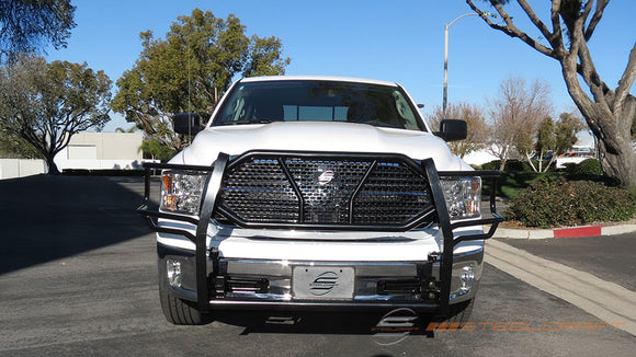 Steelcraft HD Grille Guards | 2009-2018 Dodge RAM 1500 / 19-24 RAM 1500 Classic  (Excl. Rebel, Warlock & Sport| Model and models w/1 piece platic bumper cover) | Black| Model 50-2250