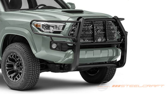 Steelcraft HD Grille Guards | 2016-2023 Toyota Tacoma  Adaptive Cruise Control Window, Exclude TRD Pro with TSS | Black| Model 50-3420C