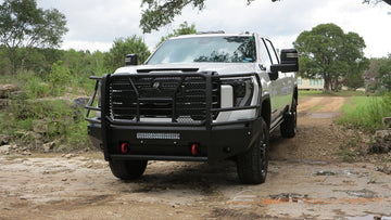 60-10475C, GMC, GMC Sierra 2500 HD, GMC Sierra 3500 HD, 2024, 2025, 24, 25, All Sierra 2500 HD models, All Sierra 3500 HD models, Heavy Duty, Elevation Replacements, Front, Elevation Front Bumper, Fine Textured Black, Steelcraft Automotive, Sierra 2500 / 3500, 2024-2025