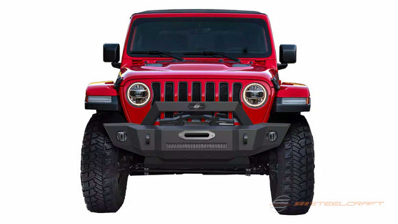 70-92630 07-26 Jeep Wrangler JK/JL/JT Gladiator  Mid-Width Front Bumper Textured Black
