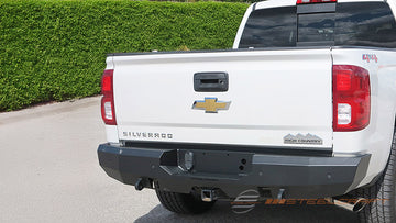 Steelcraft Fortis Rear Bumper | 2014-2018 Chevrolet/GMC Silverado/Sierra 1500 / 2019 Silverado 1500 LD Classic | Textured Black | Model 76-20420