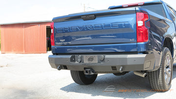 Steelcraft Fortis Rear Bumper | 2019-2024 Chevrolet Silverado/GMC Sierra 1500 / 20-24 Silverado/Sierra 2500/3500 Exclude LD Classic. Excludes 2022+ with Super Cruise | Textured Black | Model 76-20490 - 0