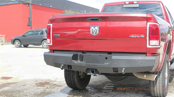 Steelcraft Fortis Rear Bumper | 2010-2026 Dodge RAM 2500/3500 / 09-18 RAM 1500 / 19-24 RAM 1500 Classic | Textured Black| Model 76-22260