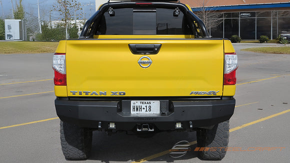 Steelcraft Fortis Rear Bumper | 2016-2024 Nissan Titan XD / 17-24 Nissan Titan | Textured Black| Model 76-24080