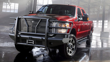 Steelcraft HD Front Bumper Replacements | 2011-2016 Ford Super Duty  Winch Ready - With Receiver/Accomodates Front Camera & Adaptive Cruise Control | Black Model HD11370RW