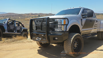 Steelcraft HD Front Bumper Replacements | 2017-2022 Ford Super Duty  Winch Ready - With Receiver/Accomodates Front Camera & Adaptive Cruise Control | Black Model HD11380RCCW - 0