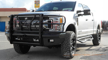 Steelcraft HD Front Bumper Replacements | 2017-2022 Ford Super Duty  With Receiver/Accomodates Front Camera & Adaptive Cruise Control | Black Model HD11380RCC