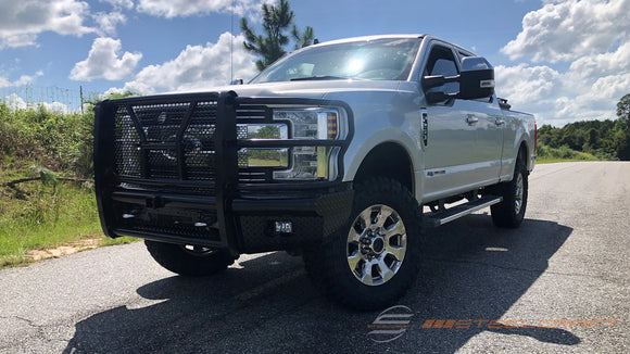Steelcraft HD Front Bumper Replacements | 2017-2022 Ford Super Duty  With Receiver/Accomodates Front Camera & Adaptive Cruise Control | Black Model HD11380RCC