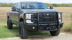 Steelcraft HD Front Bumper Replacements | 2023-2026 Ford Super Duty  Winch Ready - With Receiver/Accomodates Front Camera & Adaptive Cruise Control | Black Model HD11390RCCW