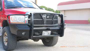 Steelcraft HD Front Bumper Replacements | 2003-2009 Dodge RAM 2500/3500  With Receiver | Black Model HD12210R