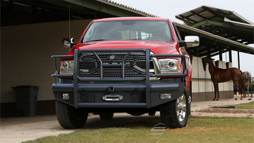 Steelcraft HD Front Bumper Replacements | 2010-2018 Dodge RAM 2500/3500  Winch Ready - With Receiver/Accomodates Front Camera & Adaptive Cruise Control - Excludes 10-12 Diesel | Black Model HD12260RW