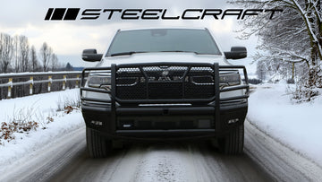 Steelcraft HD Front Bumper Replacements | 2025-2026 RAM 1500  With Receiver & Accommodates Front Camera, Excl. Rebel, TRX/RHO & Tungst | Black Model HD12275RC