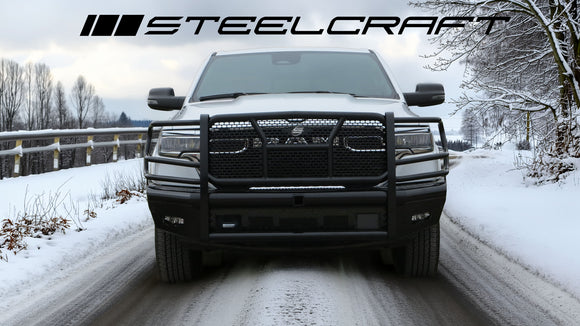 Steelcraft HD Front Bumper Replacements | 2025-2026 RAM 1500  With Receiver & Accommodates Front Camera, Excl. Rebel, TRX/RHO & Tungst | Black Model HD12275RC