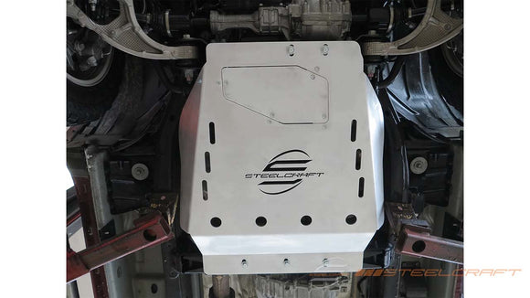 Steelcraft HD Skid Plate | 2019-2026 Ram 1500 Transmission Skid Plate W/Cat Guard | Raw Aluminum | Model HD1270SKD