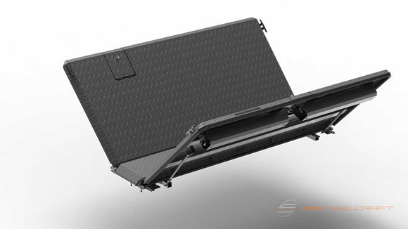 Steelcraft HD Bed Cover
The Heavy-Duty Bed Cover Built Like a Steelcraft Bumper.

Protect your tools, equipment, and cargo with the Steelcraft HD Bed Cover. Built from heavy-duty 5000 Series aluminum diamond plate and fully TIG welded, this commercial-grade truck bed cover delivers the strength, security, and durability required for demanding work, daily driving, and recreational use.