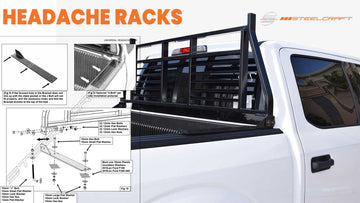 Steelcraft Headache Rack | 1988-2026 GM Fullsize, 94-26 Dodge RAM, 07-26 Toyota Tundra, 97-25 Ford F150, 17-26 Super Duty, 19-26 RAM 1500 All (Excl. 99-16 SuperDuty, 04-14 Titan) | Black | Model 90001 - 0