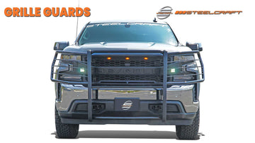 50540, Chevrolet, Chevrolet Silverado 1500, 2022, 2023, 2024, 22, 23, 24, All Silverado 1500 models, Light Duty, Grille Guards, Grille Guard, Black, Steelcraft Automotive, Silverado 1500, 2022-2024
