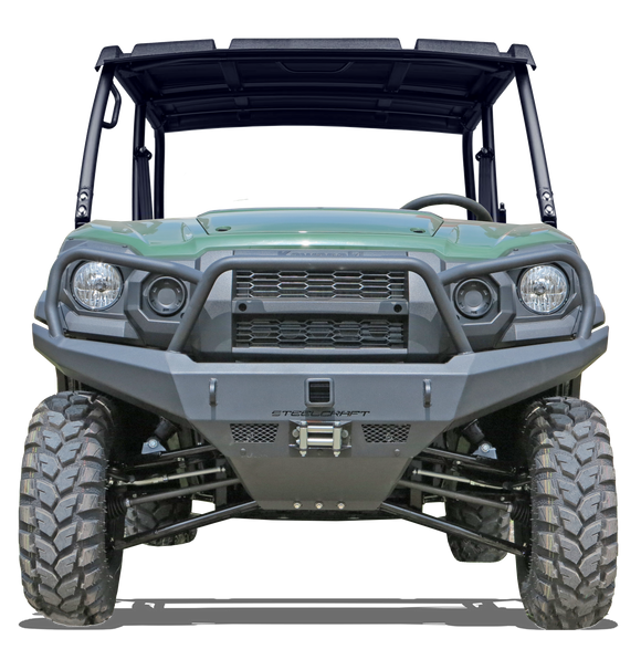 KAWASAKI MULE PRO-FXT FRONT BUMPER REPLACEMENT1.5" brush guard protecting headlightsWinch readyD-ring shackle eyeletsWelded receiver