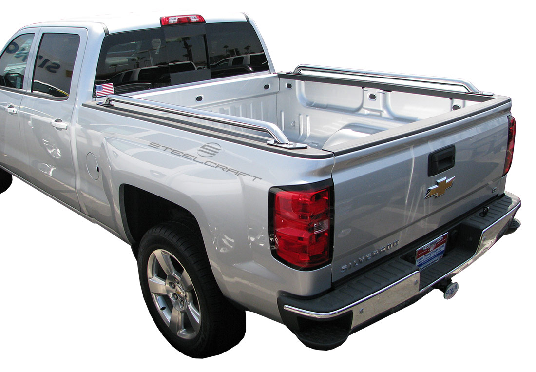 Stainless Steel Truck Side Bed Rails 07-On W/New Body Style Bed 6-1/2 Steelcraft 602147 07-13 Chevy Silverado/Sierra 1500/2500/3500 6ft