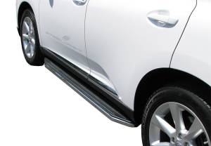 Steelcraft 133150 STX100 Running Boards, Black With Stainless Steel Trim
