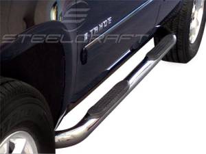 Steelcraft 202807 3" Round Sidebars, Stainless Steel