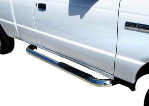 Steelcraft 211507 3" Round Sidebars, Stainless Steel