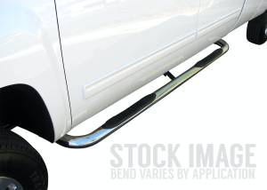 Steelcraft 220137 3" Round Sidebars, Stainless Steel
