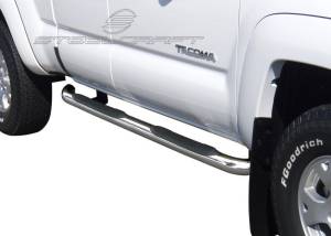 Steelcraft 230917 3" Round Sidebars, Stainless Steel