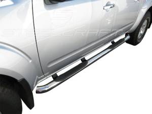 Steelcraft 240907 3" Round Sidebars, Stainless Steel