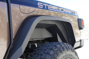 Steelcraft 92345 Aluminum Rear Fender Liners, Fine Textured Black