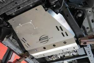 FORD F-150 TRANSMISSION SKID PLATE WITH CAT GUARDS