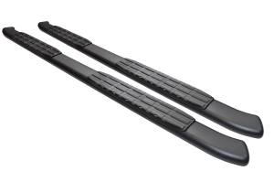 Steelcraft 45-04500 4 Inch Oval Blackout Series Sidebars, Black with Stainless Steel
