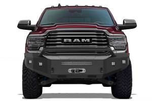 Fortis Bull Nose Front Winch Bumper, Fine Texture Black